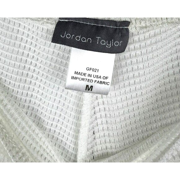 Jordan Taylor Beach Pant M Mesh Pool Cream White Swimsuit Cover Up Crochet Sheer - Picture 4 of 7